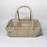 Decorative Jute Metal Hamper Basket For Gifting | Handcrafted Round Basket – Stylish & Functional Storage