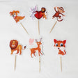 6pcs Animal theme Birthday Cake Topper| Cupcake Toppers| Bday Decorations Items - Bakeyy.com - India - 6pcs Animal theme Birthday Cake Topper| Cupcake Toppers| Bday Decorations Items - Default Title