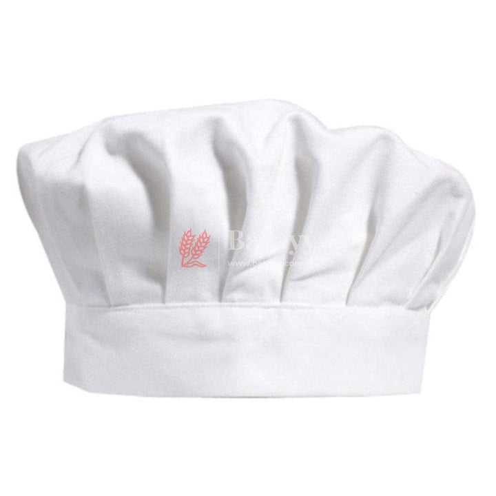 Chef Hat | Baker Kitchen Cooking Chef Cap | White | Pack of 10 - Bakeyy.com