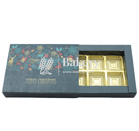 Chocolate Box For 6 | Christmas Collection | Multipurpose Box | 10 boxes - Bakeyy.com - India - Chocolate Box For 6 | Christmas Collection | Multipurpose Box | 10 boxes - Default Title