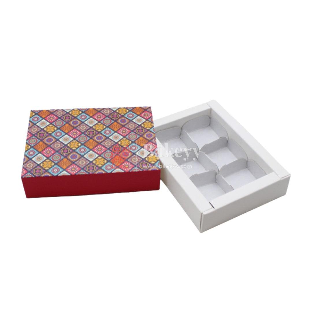 Chocolate Box For 6 | Gift Box | Multipurpose Box - Bakeyy.com - India - Chocolate Box For 6 | Gift Box | Multipurpose Box - Pack Of 10 pc / 4823