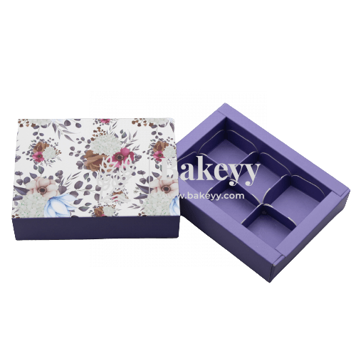 Chocolate Box For 6 | Gift Box | Multipurpose Box - Bakeyy.com - India - Chocolate Box For 6 | Gift Box | Multipurpose Box - Pack Of 10 pc / 4823