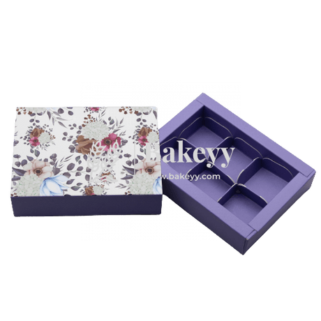 Chocolate Box For 6 | Gift Box | Multipurpose Box - Bakeyy.com - India - Chocolate Box For 6 | Gift Box | Multipurpose Box - Pack Of 10 pc / 4823