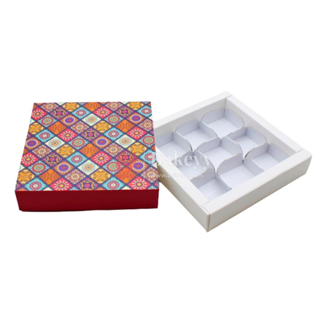 Chocolate Box For 9 | Gift Box | Multipurpose Box - Bakeyy.com - India - Chocolate Box For 9 | Gift Box | Multipurpose Box - Pack Of 10 pc / 4823