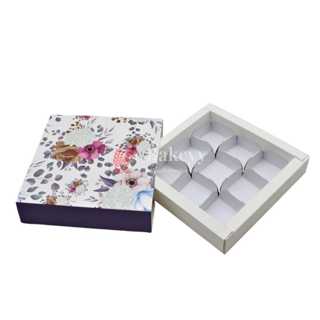 Chocolate Box For 9 | Gift Box | Multipurpose Box - Bakeyy.com - India - Chocolate Box For 9 | Gift Box | Multipurpose Box - Pack Of 10 pc / 4823