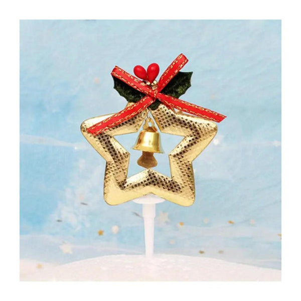 CHRISTMAS CAKE TOPPER STAR | PACK OF 1 - Bakeyy.com
