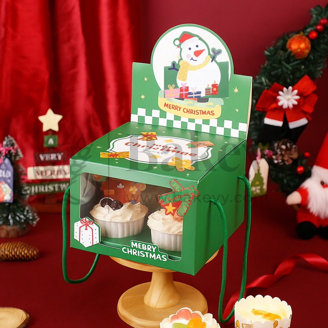 Christmas 4 Cupcake Box | Pack of 10
