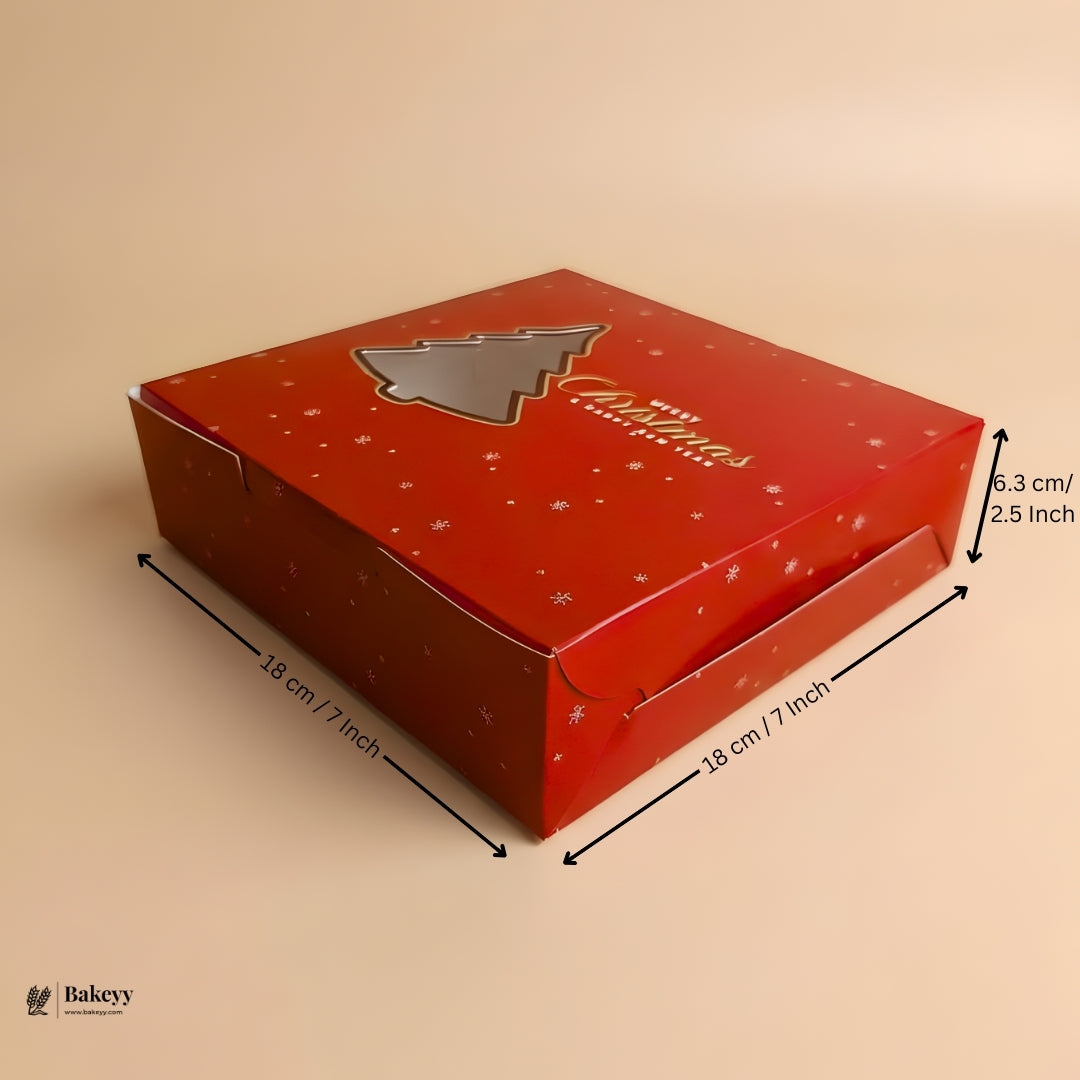 Christmas Plum Cake Box | Festive Printed Packaging | Pack of 25