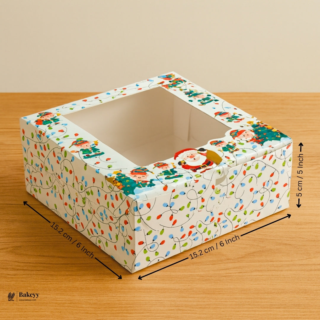 Christmas Plum Cake Box | Festive Printed Packaging | Pack of 25