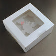 4 Cupcake Box | White Color | With Window | - Bakeyy.com - India - 4 Cupcake Box | White Color | With Window | - Pack of 10