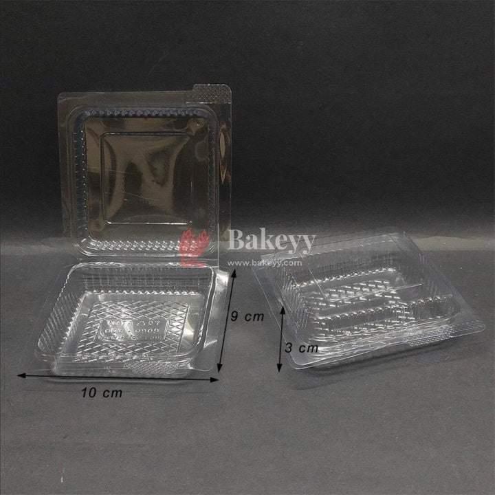 Clear Stackable 1 Brownie Mini Box | Pack of 50 - Bakeyy.com