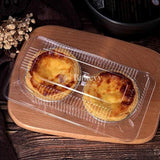 Clear Stackable 2 Cavity Cupcake Boxes - Bakeyy.com - India - Clear Stackable 2 Cavity Cupcake Boxes - Small ( Pack Of 50 )