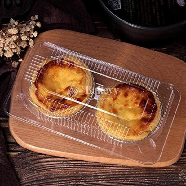 Clear Stackable 2 Cavity Cupcake Boxes - Bakeyy.com