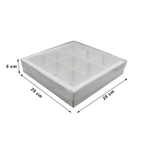 clear-transparent-9-cavity-brownie-box-or-white-color-or-pack-of-10-bakeyy-com-4 - Bakeyy.com