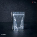 100 GSM Clear Stand-up Ziplock Pouch  | Zip Lock Standing Pouch | Pack of 100