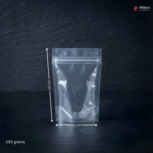 100 GSM Clear Stand-up Ziplock Pouch  | Zip Lock Standing Pouch | Pack of 100