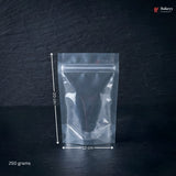 100 GSM Clear Stand-up Ziplock Pouch  | Zip Lock Standing Pouch | Pack of 100