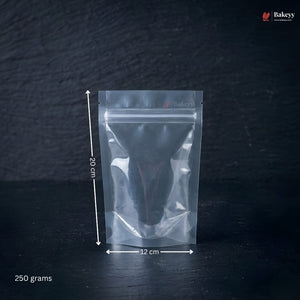 100 GSM Clear Stand-up Ziplock Pouch  | Zip Lock Standing Pouch | Pack of 100