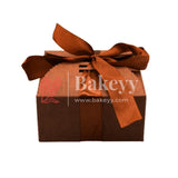 Coffee Brown Gift Box for Presents, 10 Pack Small Empty Kraft Gift Boxes with Ribbon For Packaging Candy, Cookie, Chocolate | Pack of 10 - Bakeyy.com - India - Coffee Brown Gift Box for Presents, 10 Pack Small Empty Kraft Gift Boxes with Ribbon For Packaging Candy, Cookie, Chocolate | Pack of 10 - Large (12x12x6 cm)