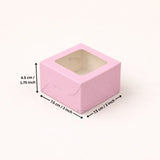 Pink Color Brownie Box | L Shape Window & Top Window | Multiple Capacities Available | Pack of 10