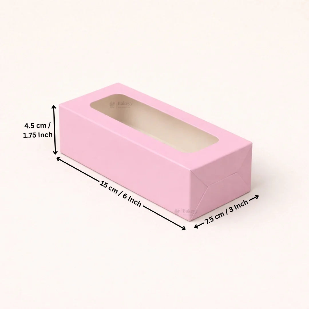 Pink Color Brownie Box | L Shape Window & Top Window | Multiple Capacities Available | Pack of 10