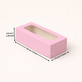 Pink Color Brownie Box | L Shape Window & Top Window | Multiple Capacities Available | Pack of 10