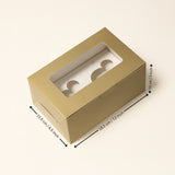 Color Cupcake Boxes With Handle | Christmas Style Cupcake Boxes | Multi-Colour Festive Boxes | Pack of 10