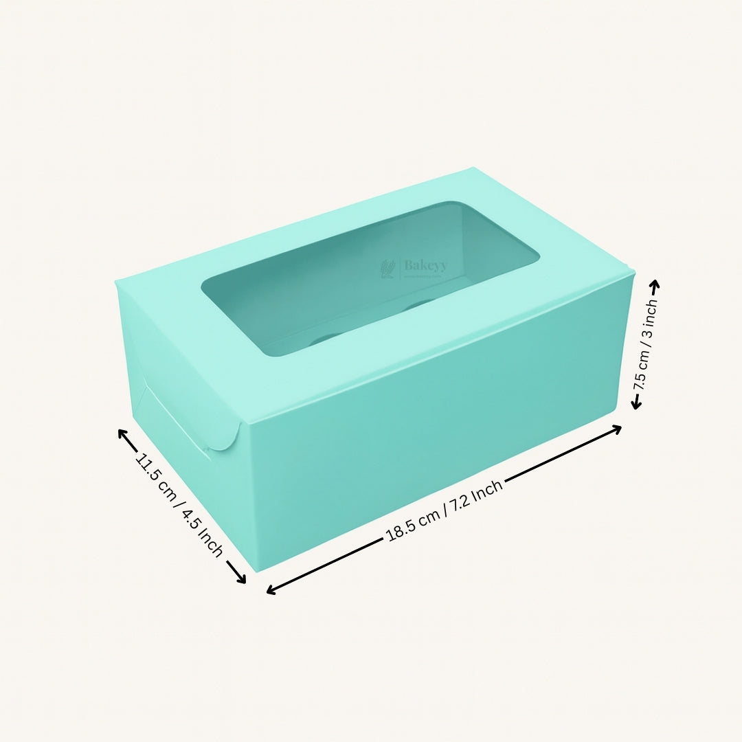 Color Cupcake Boxes With Handle | Christmas Style Cupcake Boxes | Multi-Colour Festive Boxes | Pack of 10