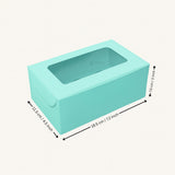 Color Cupcake Boxes With Handle | Christmas Style Cupcake Boxes | Multi-Colour Festive Boxes | Pack of 10