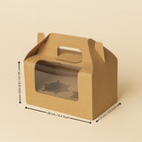 Color Cupcake Boxes With Handle | Christmas Style Cupcake Boxes | Multi-Colour Festive Boxes | Pack of 10