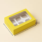 Color Cupcake Boxes With Handle | Christmas Style Cupcake Boxes | Multi-Colour Festive Boxes | Pack of 10