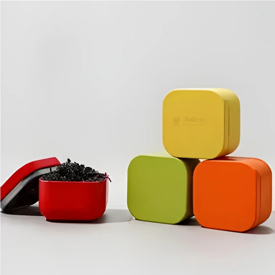 Square Metal Tin Box | Multi-Purpose Storage Tin | Candle, Gift & Storage Use | Pack of 12 - Bakeyy.com - India - Square Metal Tin Box | Multi-Purpose Storage Tin | Candle, Gift & Storage Use | Pack of 12 - Default Title 480.00