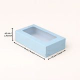 Blue Color Brownie Box | L Shape Window & Top Window | Multiple Capacities Available | Pack of 10