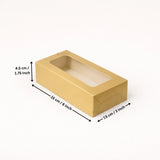 Matte Gold Color Brownie Box | L Shape Window & Top Window | Multiple Capacities Available | Pack of 10
