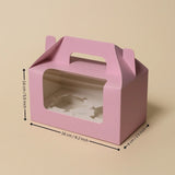 Pink Color Cupcake Box | With Handle & Without Handle | Multiple Capacities Available | Pack of 10