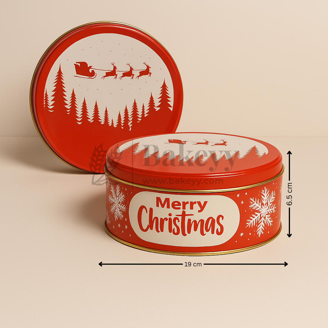 Christmas Assorted  Prints Dream Cake Tin Box