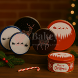 Christmas Assorted  Prints Dream Cake Tin Box