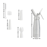 Metal Head Cream Whipper | Whipped Cream Dispenser for Desserts & Beverages | 500ml / 1000ml Capacity Available | Pack of 1