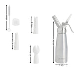 Metal Head Cream Whipper | Whipped Cream Dispenser for Desserts & Beverages | 500ml / 1000ml Capacity Available | Pack of 1
