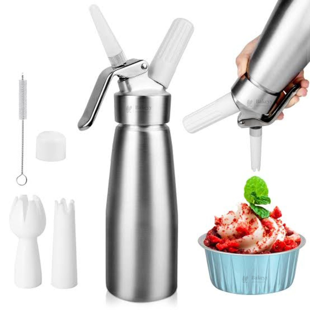 Metal Head Cream Whipper | Whipped Cream Dispenser for Desserts & Beverages | 500ml / 1000ml Capacity Available | Pack of 1