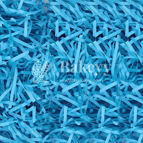 Crinkle Confetti Shredded Shreds Grass Paper Blue - Bakeyy.com - India - Crinkle Confetti Shredded Shreds Grass Paper Blue - Default Title