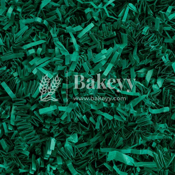 Crinkle Confetti Shredded Shreds Grass Paper Dark Green - Bakeyy.com