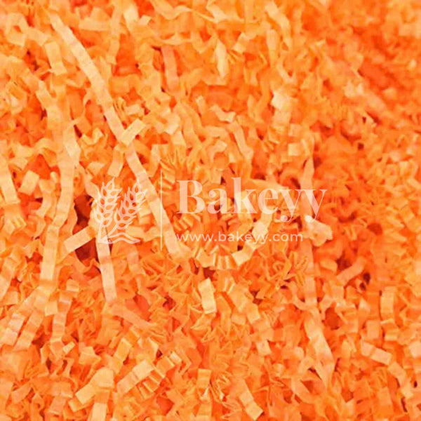 Crinkle Confetti Shredded Shreds Grass Paper Orange - Bakeyy.com