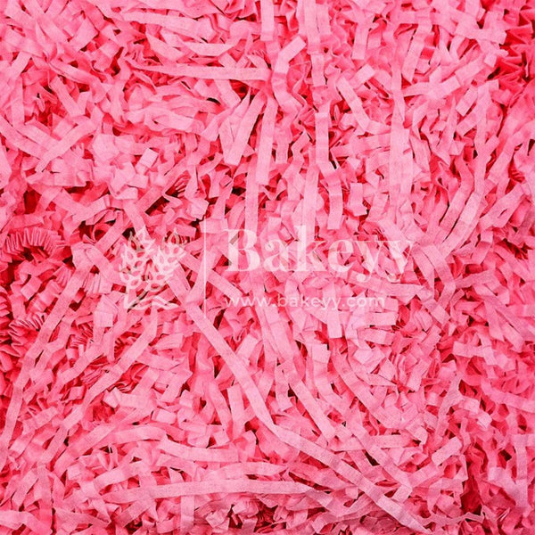 Crinkle Confetti Shredded Shreds Grass Paper Pink - Bakeyy.com