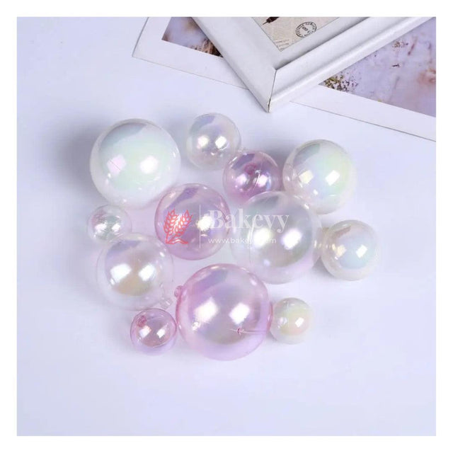 Faux Ball Crystal Ball Topper For Cake and Cupcake Decoration - Bakeyy.com - India - Faux Ball Crystal Ball Topper For Cake and Cupcake Decoration - Transparent