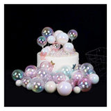 Faux Ball Crystal Ball Topper For Cake and Cupcake Decoration - Bakeyy.com - India - Faux Ball Crystal Ball Topper For Cake and Cupcake Decoration - Transparent