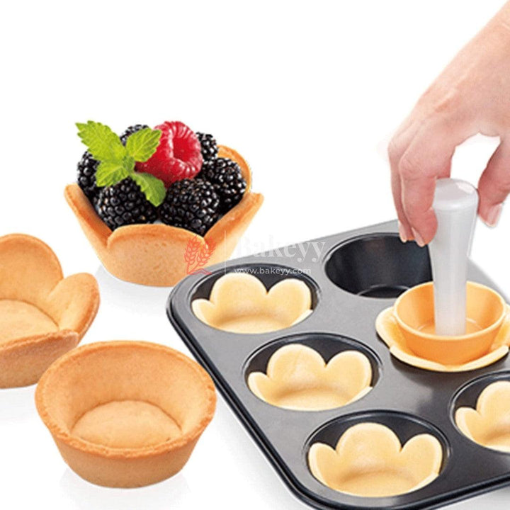 Cupcake Muffin Molds | Dessert Making Tools | Creative Pastry Tamper | Tart Shell Set for Round Dough and Cookie Molds - Bakeyy.com