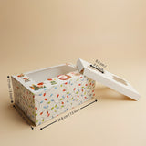 Christmas Cupcake Box with Window | White Festive Design | Festive Cupcake Box | Pack of 25