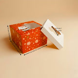 Christmas Cupcake Box with Window | Red Santa Design | Festive Cupcake Box | Pack of 25