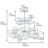 3-Tier Metal Cupcake Stand with Spiral Holders | 13-Piece Cupcake & Dessert Display Stand | Elegant Party & Bakery Stand | Pack of 1